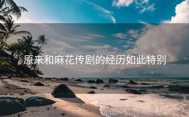 原来和麻花传剧的经历如此特别